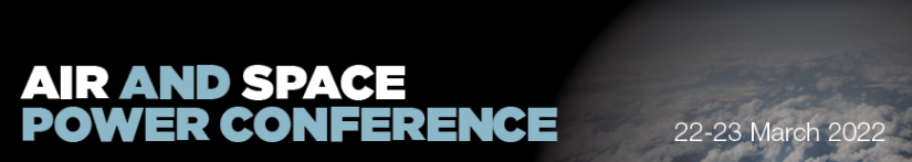 Air and Space Power Conference title bar with date and clouds