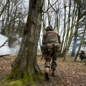 Armed Forces of Ukraine personnel perform an assault, as part of the Section Commander Battle Course delivered by Australian Army soldiers deployed on Operation Kudu in the United Kingdom, March 2024.