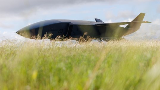 A MQ-28A Ghost Bat returns from a high speed taxi trial during Exercise Carlsbad at RAAF Base Tindal.