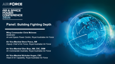 Digital Image Created for Slide of Building Fighting Depth Panel